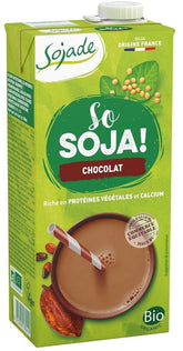 Bebida de soja y chocolate con calcio de algas marinas Sin gluten BIO 1000 ml - SOJADE